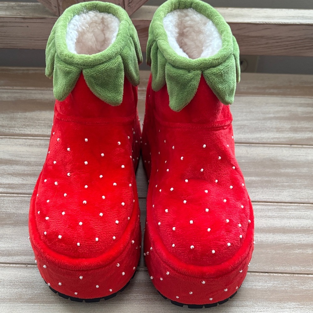 Dolls Kill Strawberry Shortcake Plush Boots